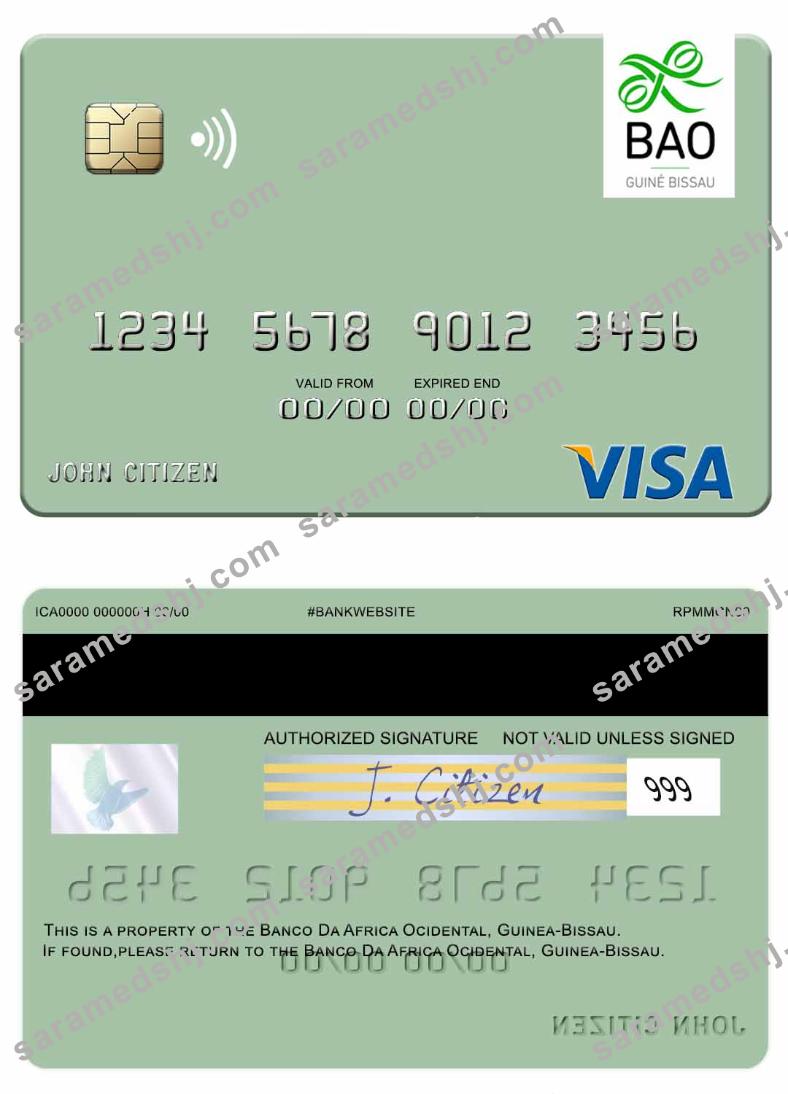 Guinea Bissau Banco Da Africa Ocidental visa debit card